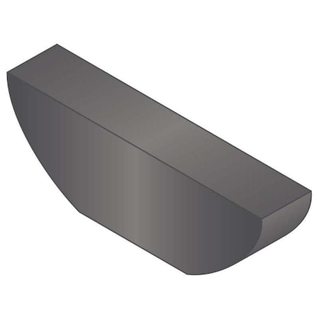 Huyett Woodruff Key, 3/32 x 5/16 in Key Size, 302.5 SAE Number, 9/64 in H, Carbon Steel Plain WKC-207